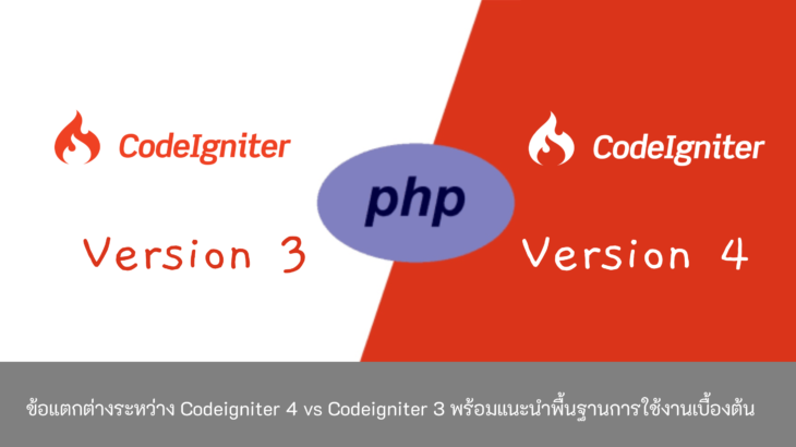 ข้อแตกต่างระหว่าง Codeigniter4vsCodeigniter3-และพื้นฐานการใช้งาน