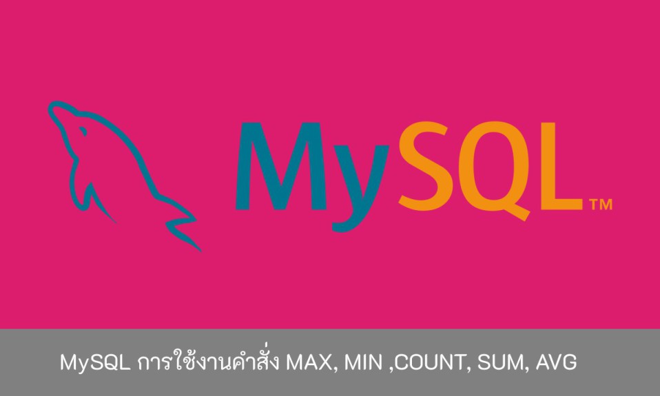 MySQL-การใช้งานคำสั่ง-MAX-MIN-COUNT-SUM-AVG