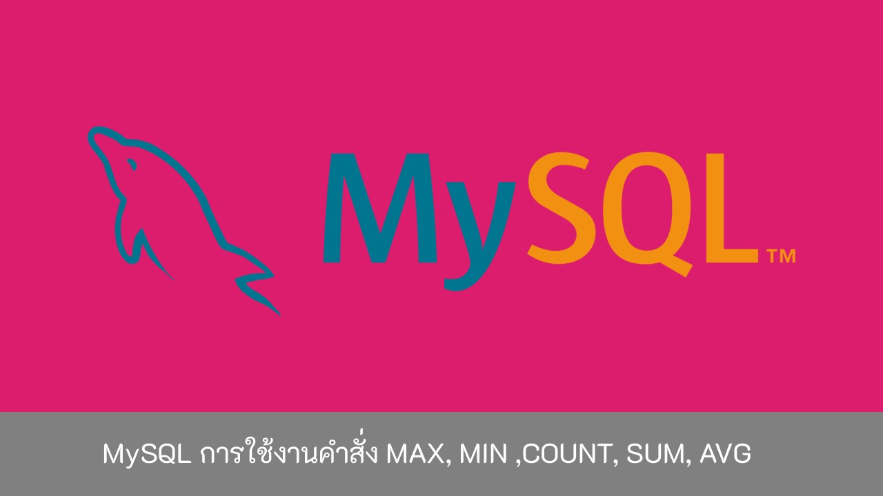 MySQL-การใช้งานคำสั่ง-MAX-MIN-COUNT-SUM-AVG