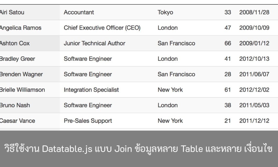 วิธีใช้งาน-datatables-js