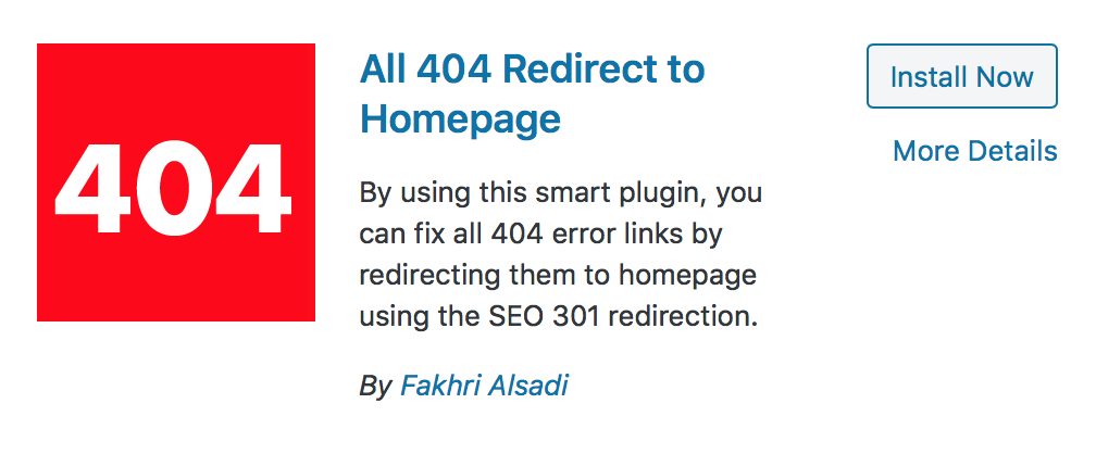 redirect 404 page in wordpress